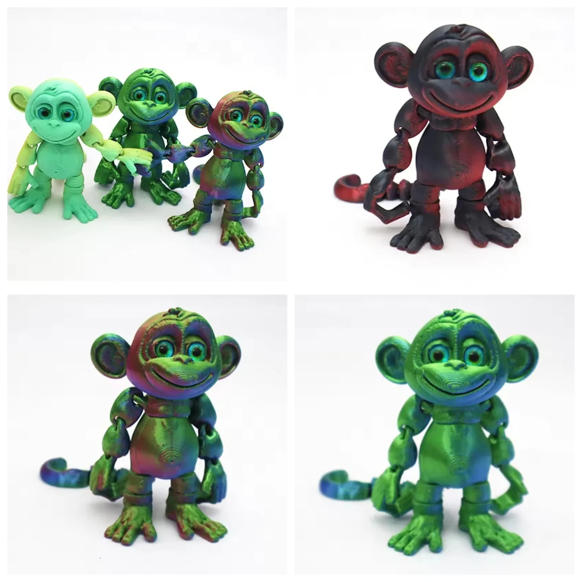 3D Printing Monkey Crafts Figure Multi-joint Movable Funny Abstract For Home Desk Decoration Accessories Children's Unique Gift