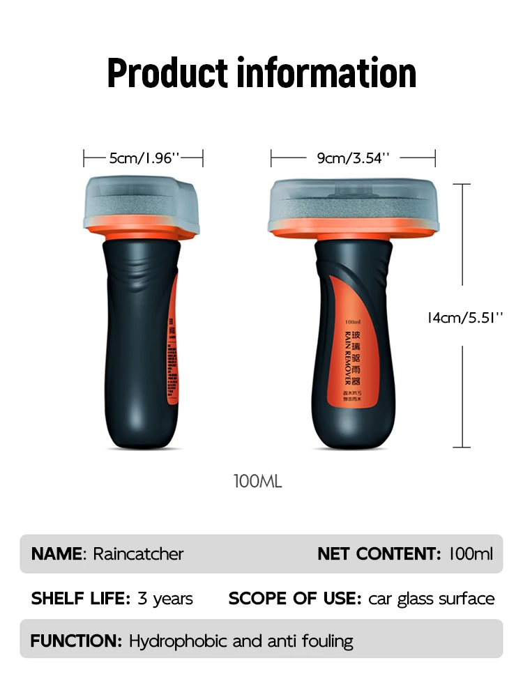 طارد محمول للماء والمطر لنافذة السيارة ، طلاء كاره للماء ، تصميم زجاجي مقاوم للماء ، عامل مانع للمطر ، إكسسوارات السيارة ، ، من من من من من