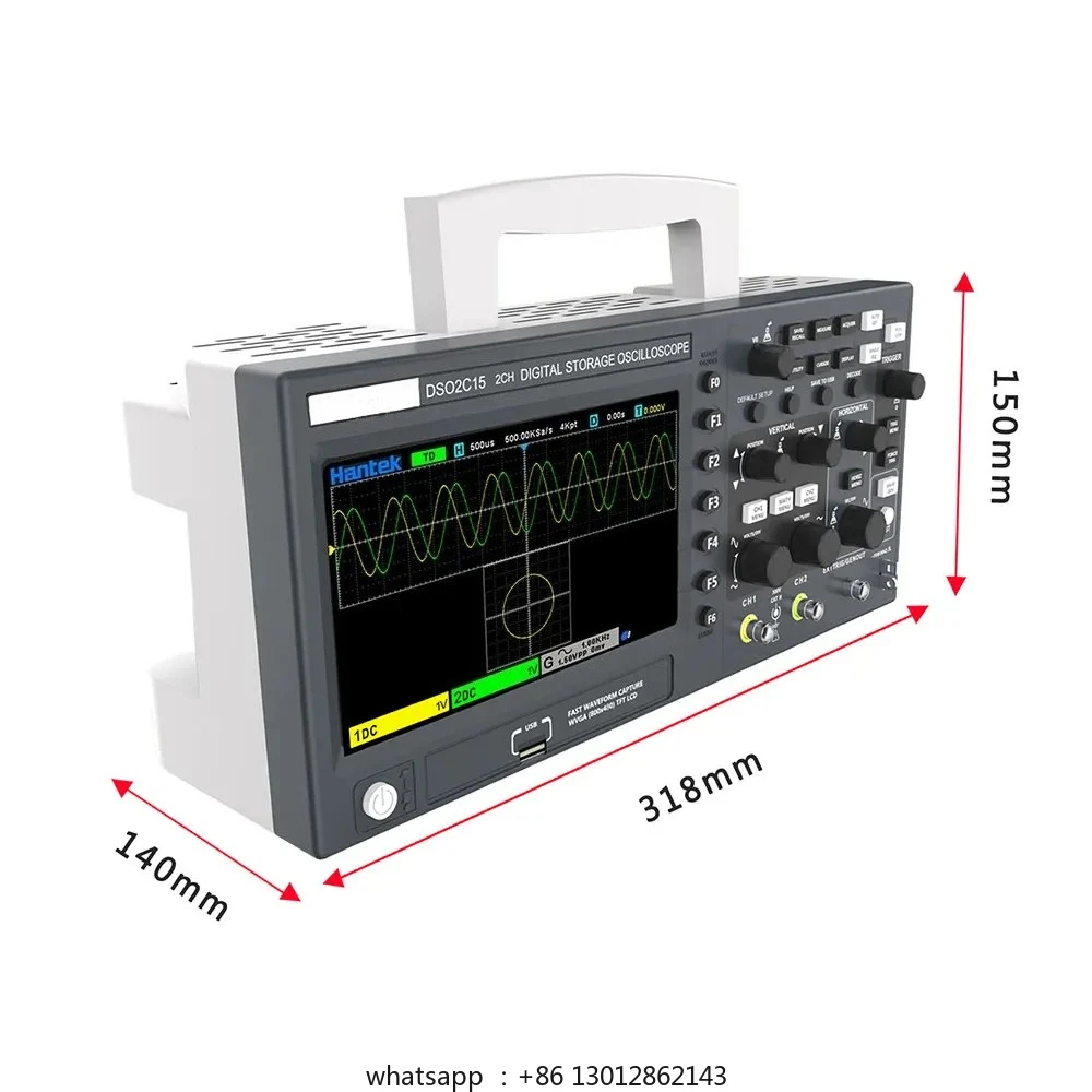 

DSO2D15 Digital Storage Oscilloscope DSO2C10 DSO2D10 DSO2C15 2 100/150MHz Portable Handheld USB Oscilloscope
