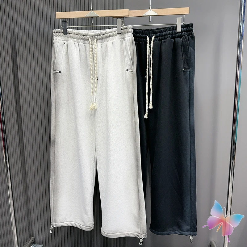 

Real Photo 2XL American Unisex Drawstring Loose Straight Pants Men Women Casual Street Cleanfit Spray Painting Retro Trousers