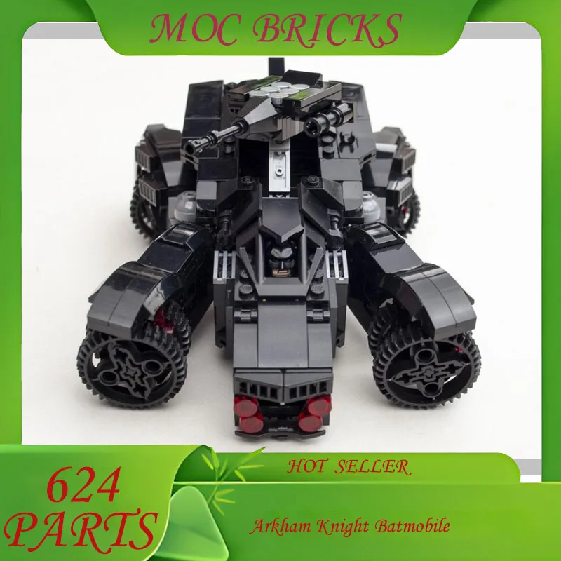 ชุดประกอบรถแบทโมบิล อาร์คแฮมไนท์ รุ่นเทคนิค 624 ชิ้น แบบ UCS MOC ของเล่น DIY สำหรับเด็ก ของขวัญวันเกิดและวันหยุด