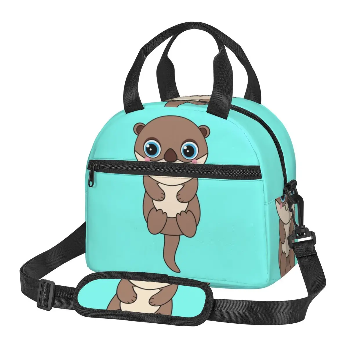 I Love You Like No Otter Insulated Lunch Bag for Women Bento Storage Food Boxes Container Cooler Thermal Lunch Box Tote