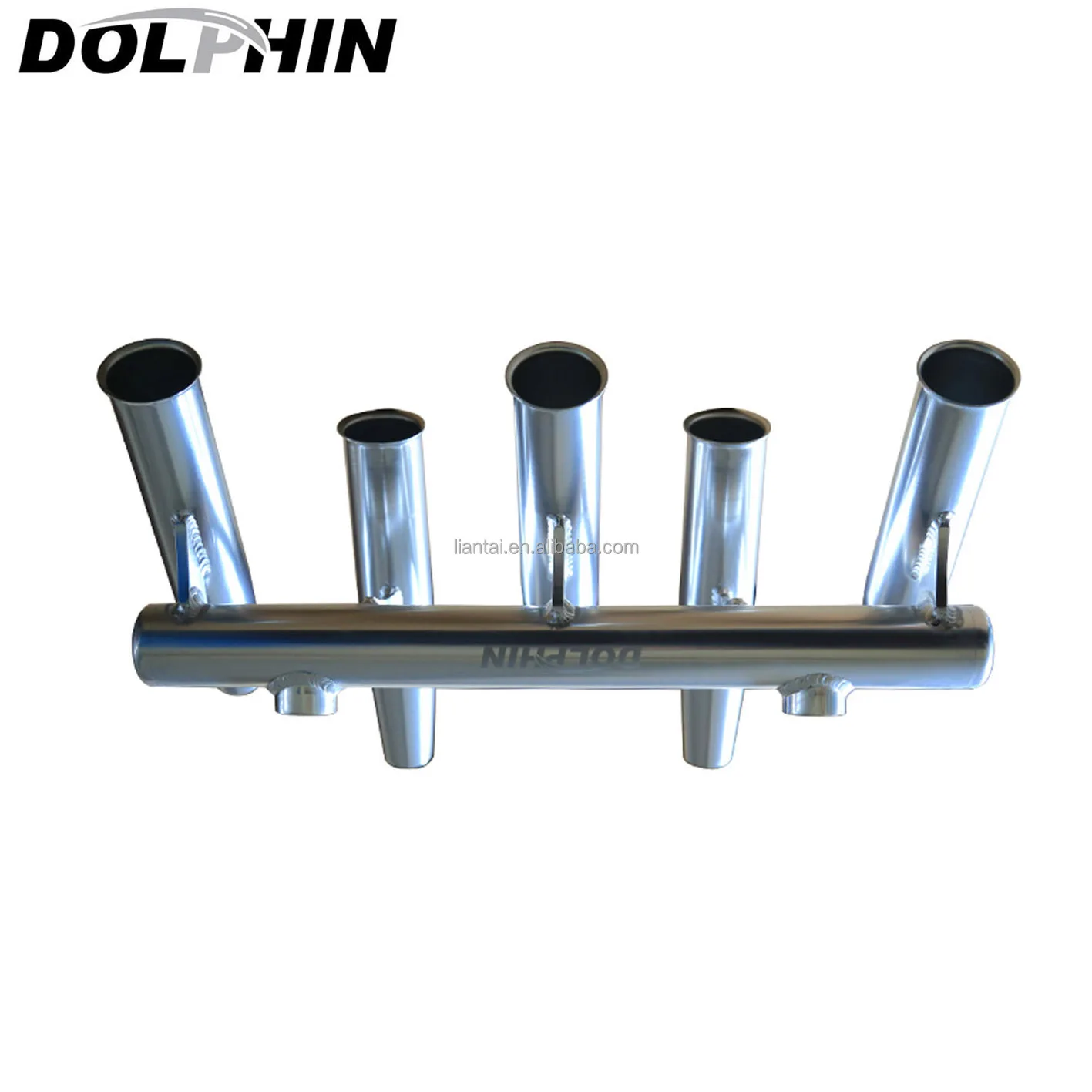 Dolphin 5 Rod Holders Fishing Console Boat T Top Rod Holder Rocket Launcher White Coated Black Coated Anodized Available