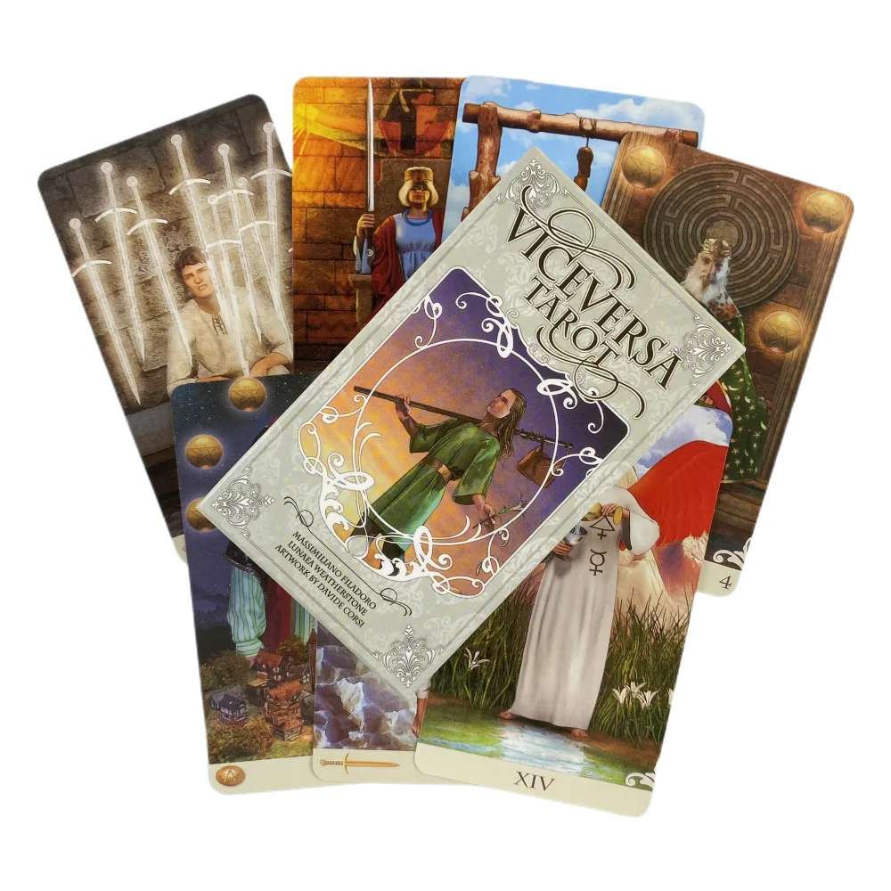 78pcs Vice Versa Tarot Kit Tarot Cards Oracle Deck Family Party Board Game Tarot Cards with Book