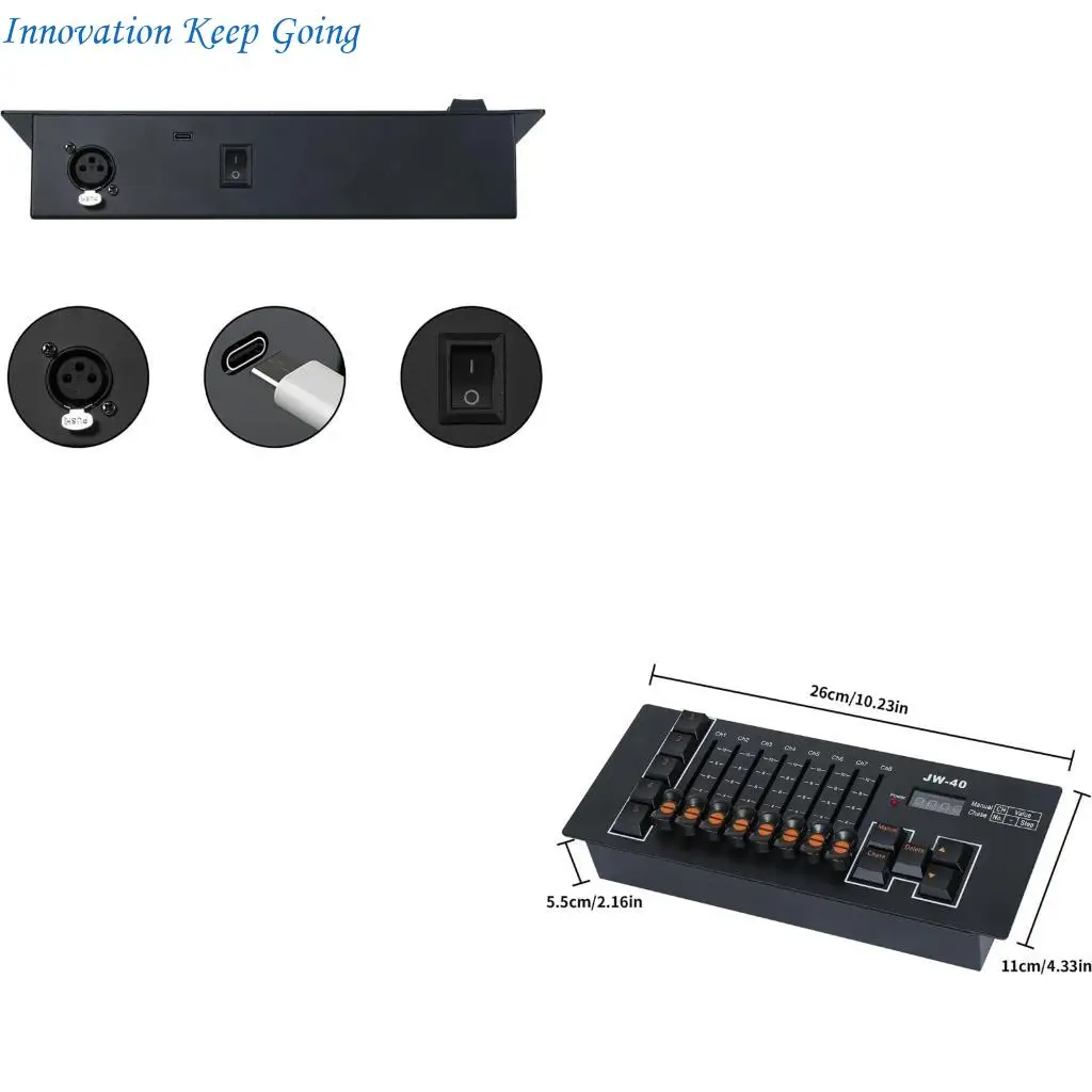 

E65C Маленькая система освещения сцены DMX512, 8 фейдеров, 5 программ, мини-контроллер