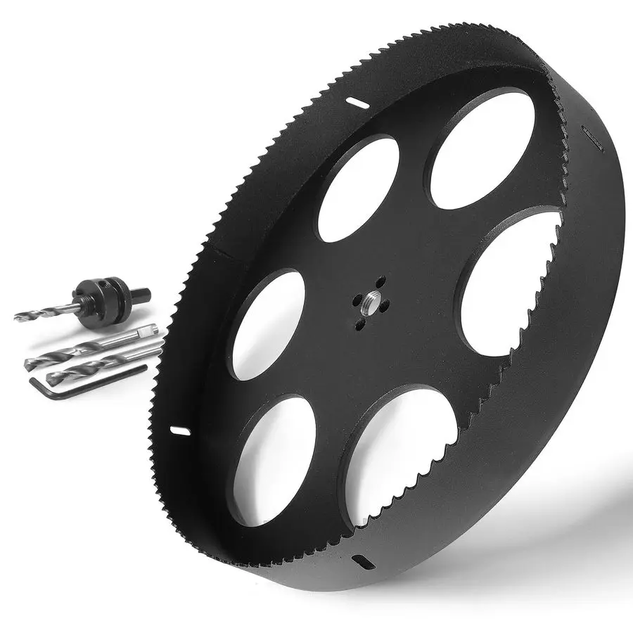 

Inch Hole Saw with 1 2 Triangle Shank Quick Change Arbor, BiMetal Hole Saw Heavy Duty Hole Cutting Tool for Cornhole Boards, Rec