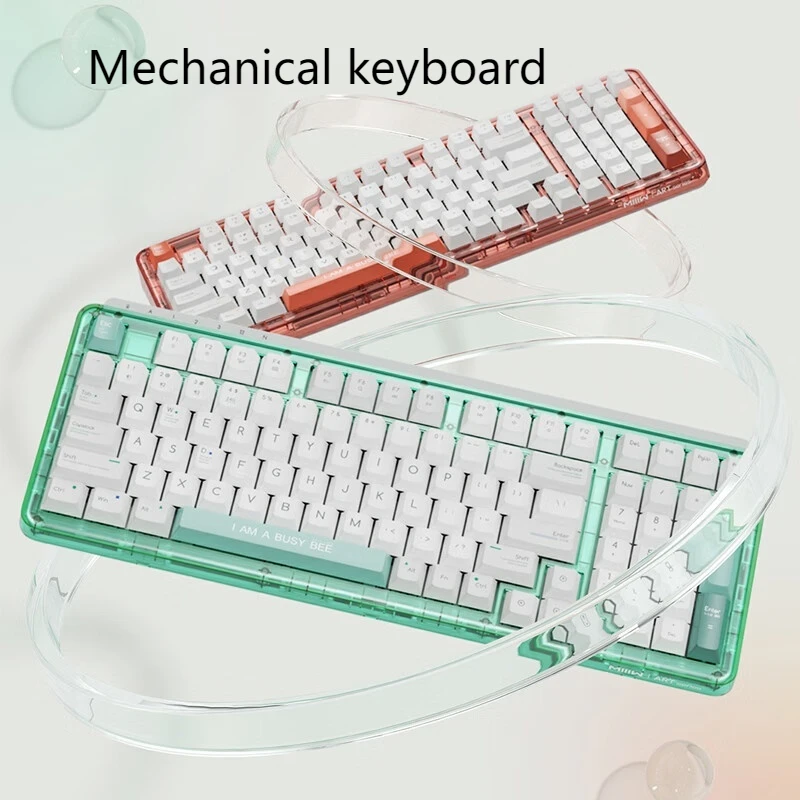 Personalized Wireless Mechanical Keyboard Supports Hot Swappable 98 Key Pc Material Laptop Office Compatible Mechanical Keyboard