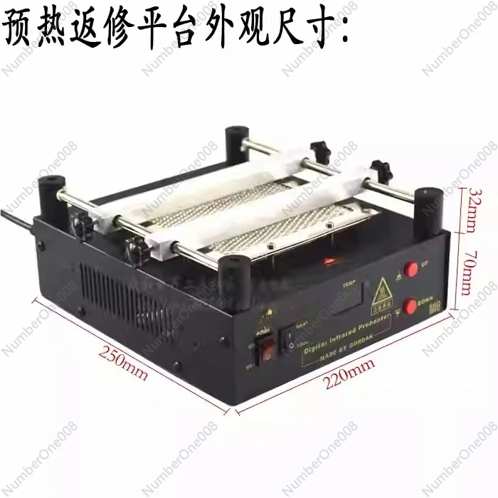 

853 ИК-станция предварительного нагрева для ремонта размораживателя 220 В бессвинцового набора инструментов для пластины предварительного нагревателя