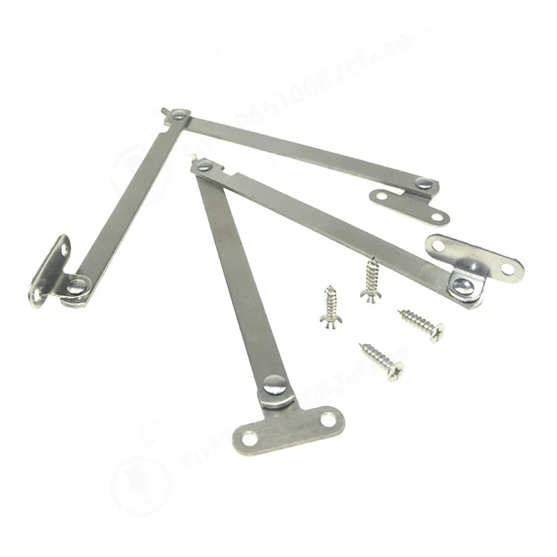 2Pcs Folding Lid Stay Support Rod, Up Down Flip Door Brace for Cabinet Cupboard Furniture Connector Hardware Accessory