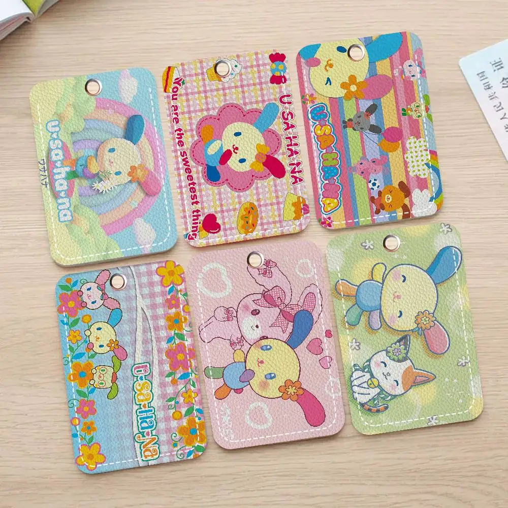 

Cartoon U-USAHANA Cute Personalised Holder Suitable for Bank card,Subway, Bus Card Wallet Card Case Badge Holder Keychain