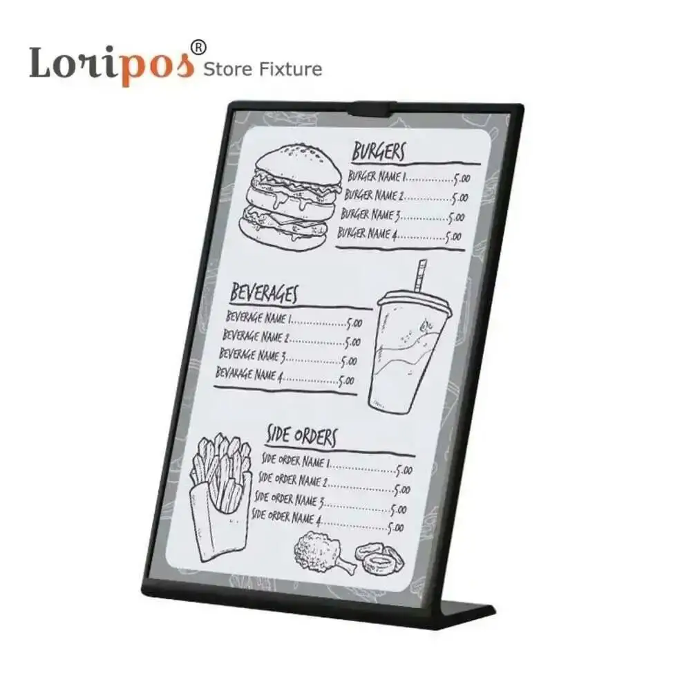 2PCS 210*148mm A5 Exhibition Clip L Poster Name Paper Holder Stand Price Talker Sign Label Frame