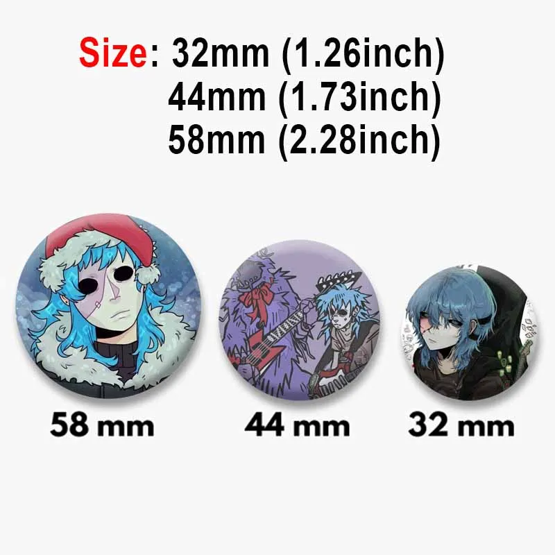 Horror Game Sally Face Enamel Pins Handmade Custom Round Brooch Creative Lapel Badge Backpack Clothing Accessories Jewelry Gifts