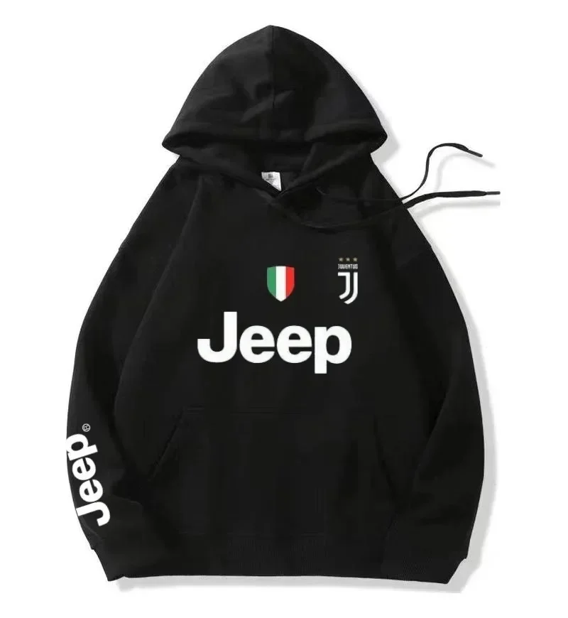 2026 New Jeep Spring Autumn Men's Hoodie, High-Quality Thick Printed Long Sleeve Sweatshirt, Loose Casual Versatile Top