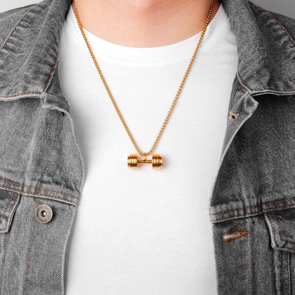 قلادة رجالية بتصميم فاتن ، لياقة بدنية ، كمال أجسام ، قفازات ملاكمة ، مجوهرات حفلات رجالية ، موضة بسيطة ، اتجاه إبداعي ، جديد