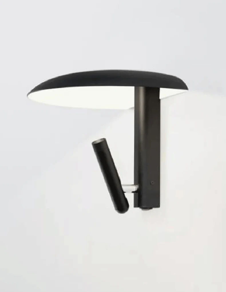 Wall Lamp 2 LEDs Black Orange Green Metal With Switch 3000K