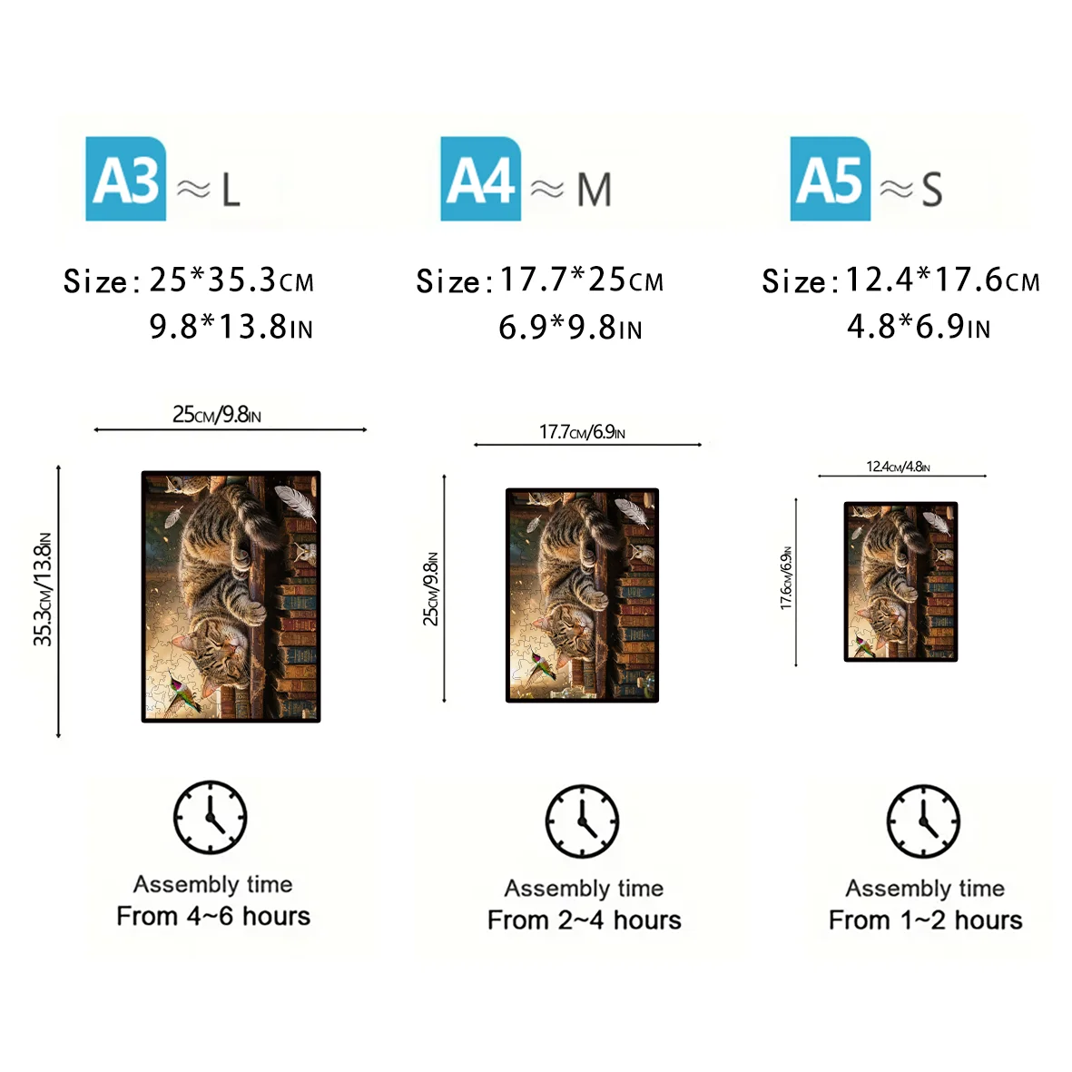 Rompecabezas de madera para gato durmiente, juguete relajante para aliviar el estrés