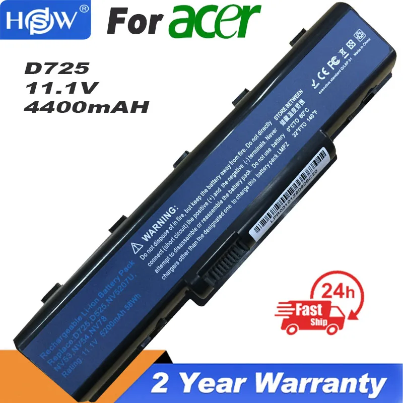 Аккумулятор 5200 мАч для ноутбука EMACHINES E525 E627 E725 D525 D725 D620 NV52 AS09A31 AS09A41 AS09A51 AS09A61 AS09A70 AS09A71