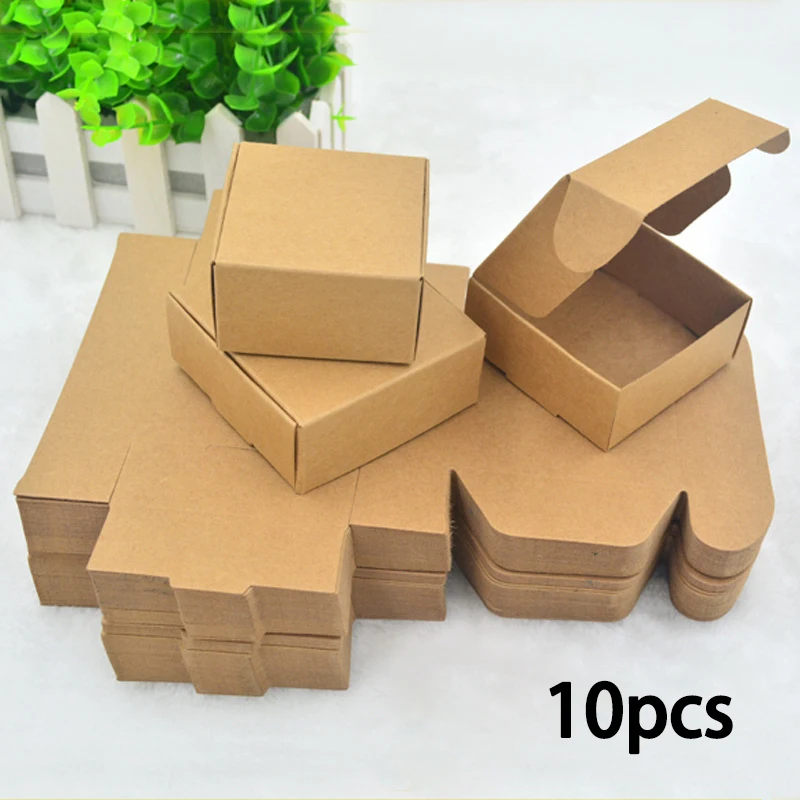 10/20pcs Kraft Mini Cardboard Boxes, 2.16