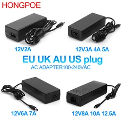 DC 12V Adapter Power Supply AC 100V-240V 1A 2A 3A 5A 6A 8A 10A 12.5A Charger Converter Adaptor For LED Strips Light CCTV Motor