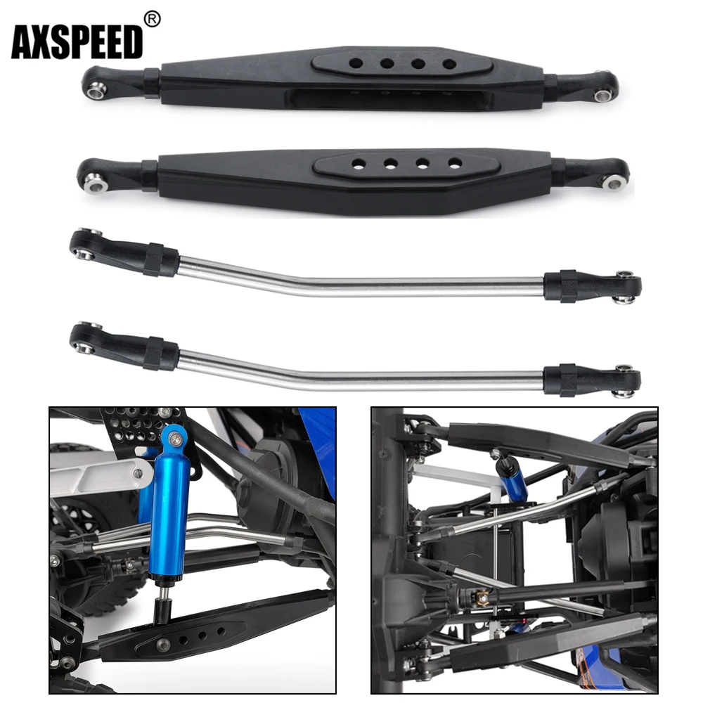 AXSPEED Aluminum Alloy Rear Arm Suspension Link Rod Kit For 1/10 Axial Wraith 90048 90053 RR10 RC Crawler Car Upgrade Part