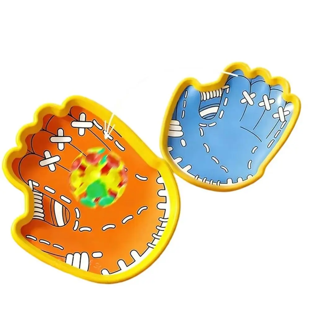 Cartoon Suction Cup Racket Toy Luminous with Balls Catch and Throw Ball Hand Eye Coordination Parent Child Interactive Toy