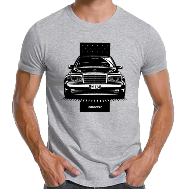 Camiseta Classic W124، camiseta Grafica de gran taille، ropa de lujo de peso pesado de anime para hombres