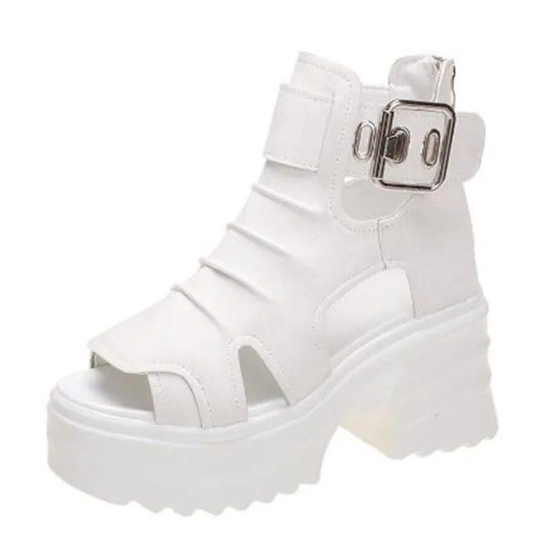 2025 Summer Sandals 8CM Wedge Heels Sneakers New Women Beach Flip Flop High Platform Casual Sandals Breathable Walking Slippers