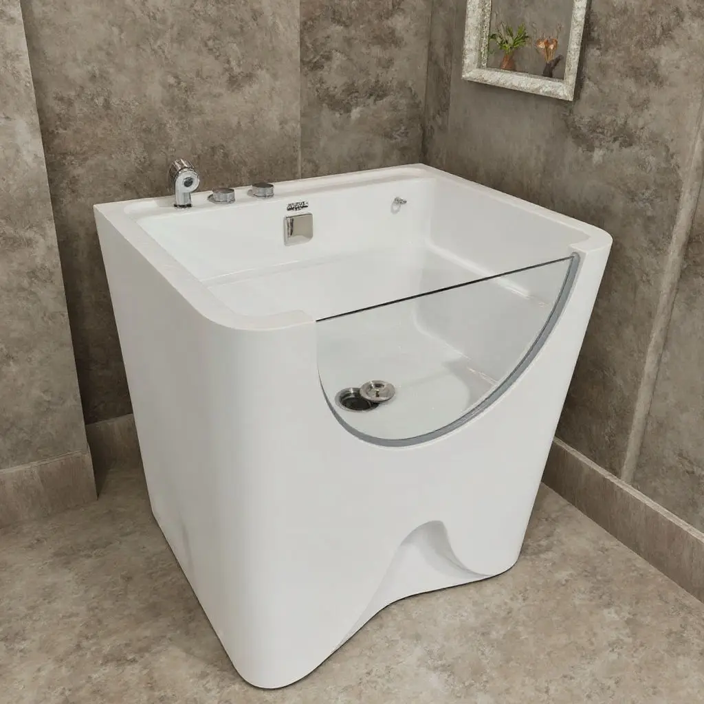 Household Indoor Independent Constant Temperature Pet Bath Basin Cat And Dog  Bathtub Jet Lamp Bead Bathtub