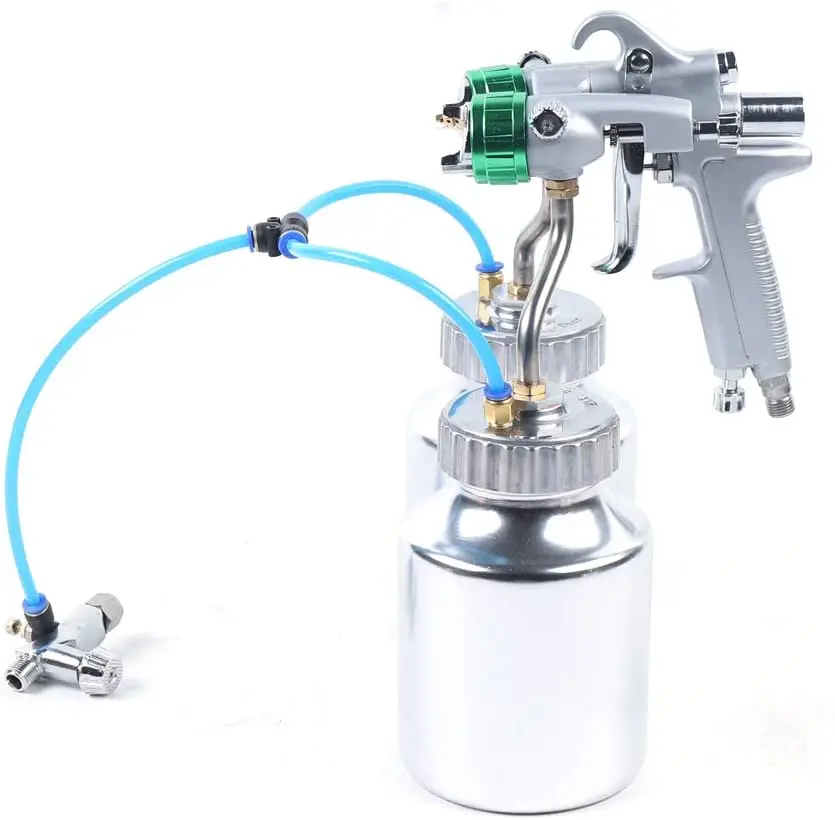 Handheld Automatic Polyurethane Double-headed Spray Gun with 2 * 1000ml Aluminum Water Tank