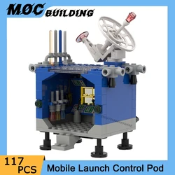 MOC Building Blocks Mobile Launch Control Pod Model DIY Assembly Creative Ideas Bricks Space Exploration Education Toys Kid Gift