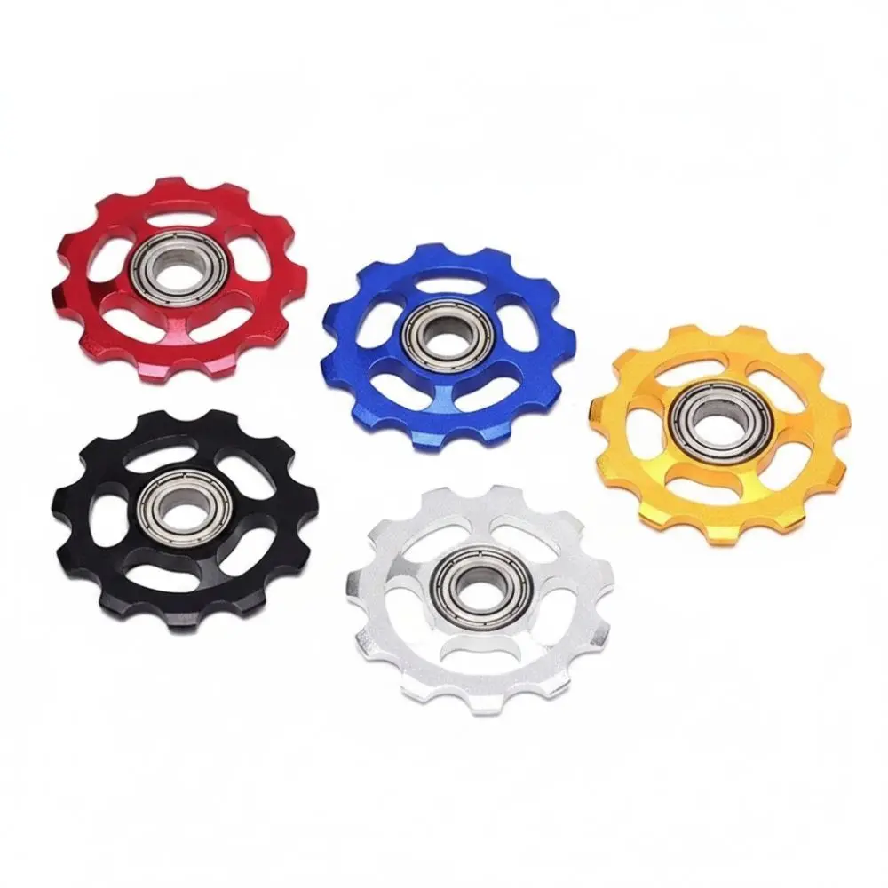 Aluminum Alloy Rear Derailleur Pulley Sealed Bearing Ultralight Bicycle Bearing 11T CNC Anodized Bicycle Guide Roller for 2pcs