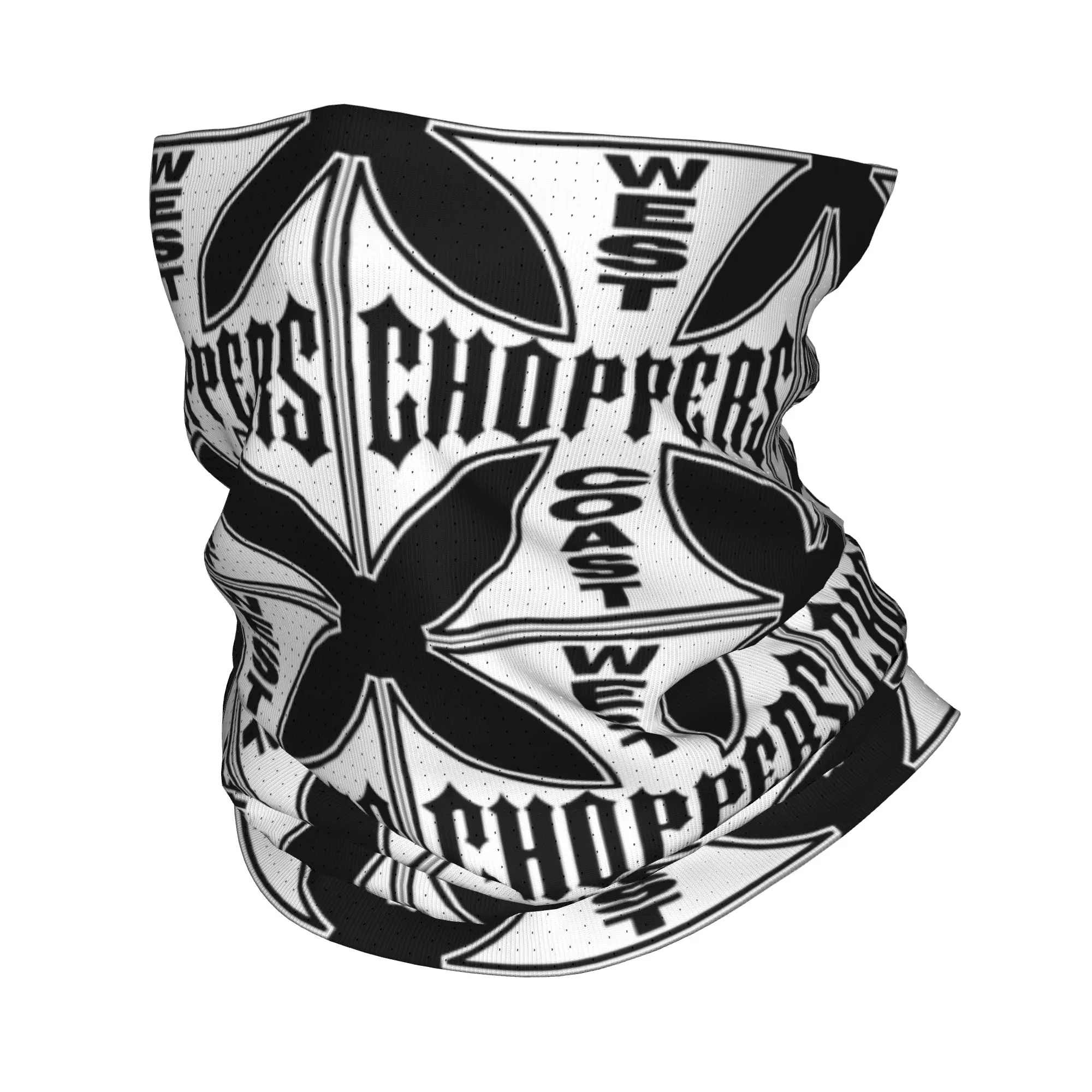 Custom West Coast Iron Cross Choppers Bandana Neck Gaiter Windproof Face Scarf Cover Men Women  Headwear Tube Balaclava