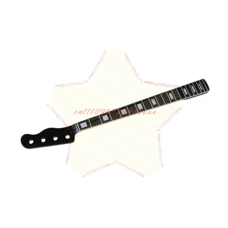 TL 4 String 20 Fret Bass Guitar Neck Gloss Black Canadian Maple 64mm Nut Width DIY Electric Bass Replacement