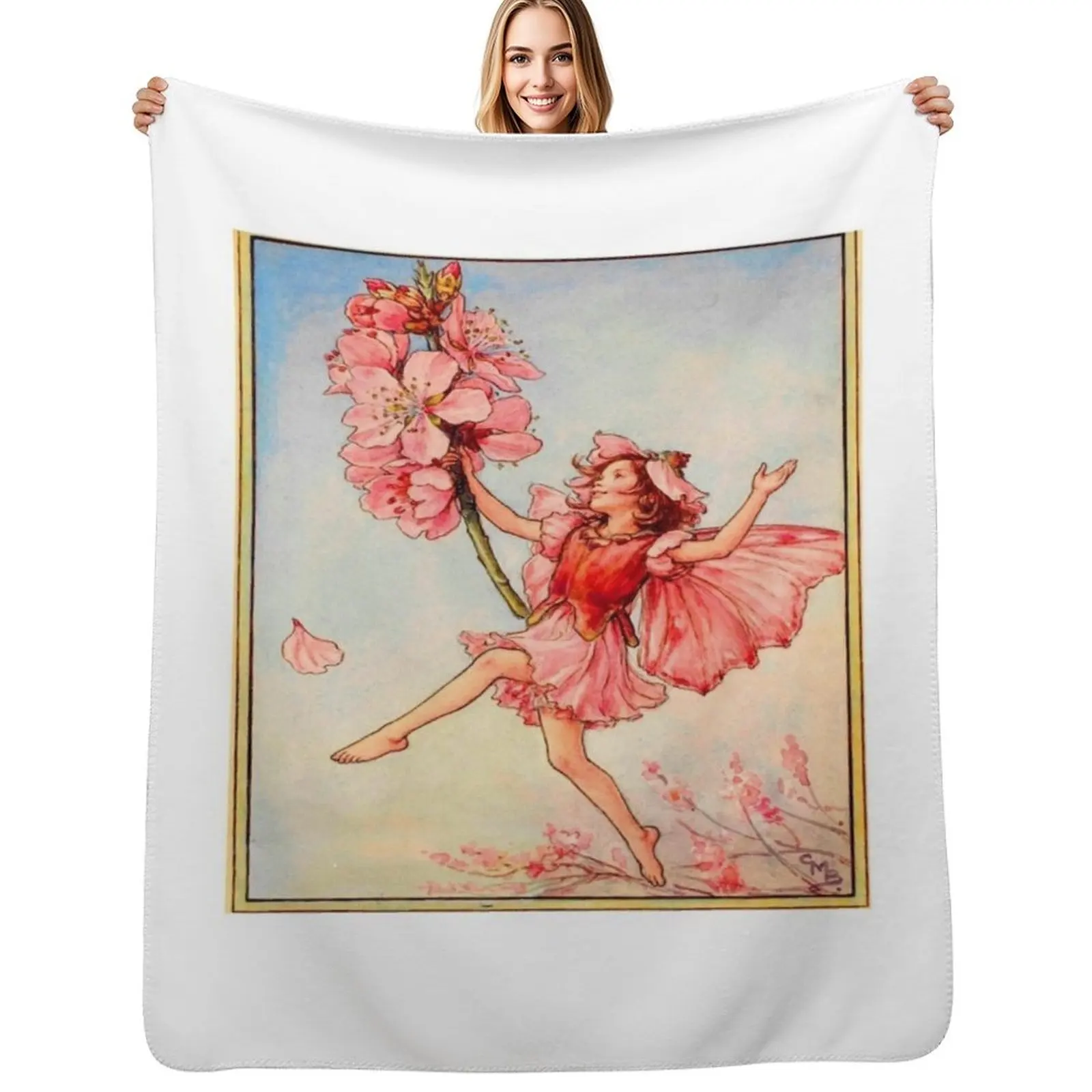 

Cicely Mary Barker The Almond Blossom Fairy Throw Blanket bed plaid Flannel Nap Sofa Quilt Blankets