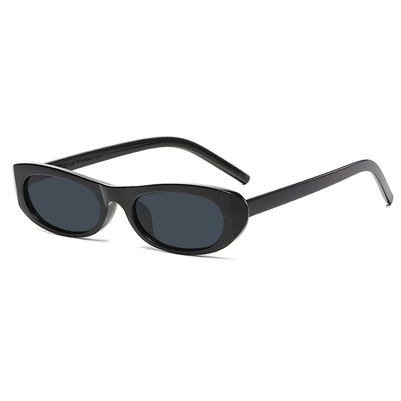 Trendy 2024 Cat Eye Black occhiali da sole donna Brand Narrow Frame rettangolo Shades piccoli occhiali da sole uomo occhiali da sole donna maschio