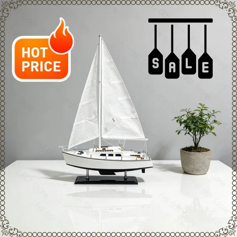 American Single Mast Sailboat Solid Wood Custom Craft Mediterranean Style Business Gift