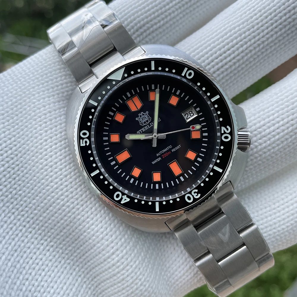 SD1970R Limited Supply STEELDIVE Brand 44mm Stainless Steel Ceramic Bezel 200M Waterproof NH35 Automatic Dive Watch Reloj