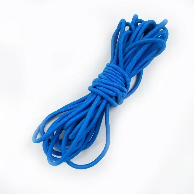 5/10/20/50M 4mm Mehrfarbiges Elastisches Band Rundes Haargummi Hutschnur Gummibänder Kleidungsfederschnur Nähgarn