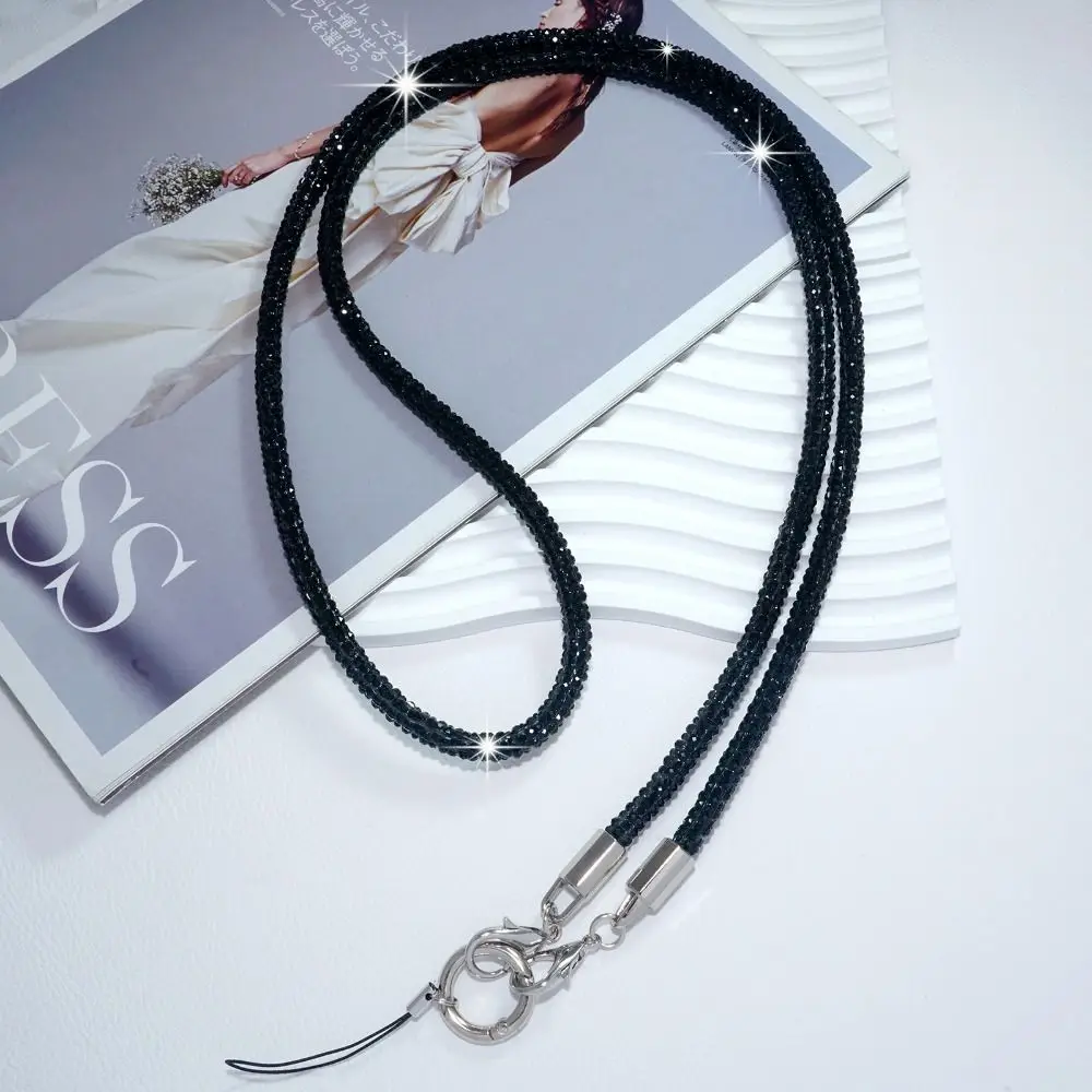 Luxury Crystal Rhinestone Phone Lanyard Bright Bling Bling Phone Case Chain Straps Crossbody Hanging Cord Phone Accessories