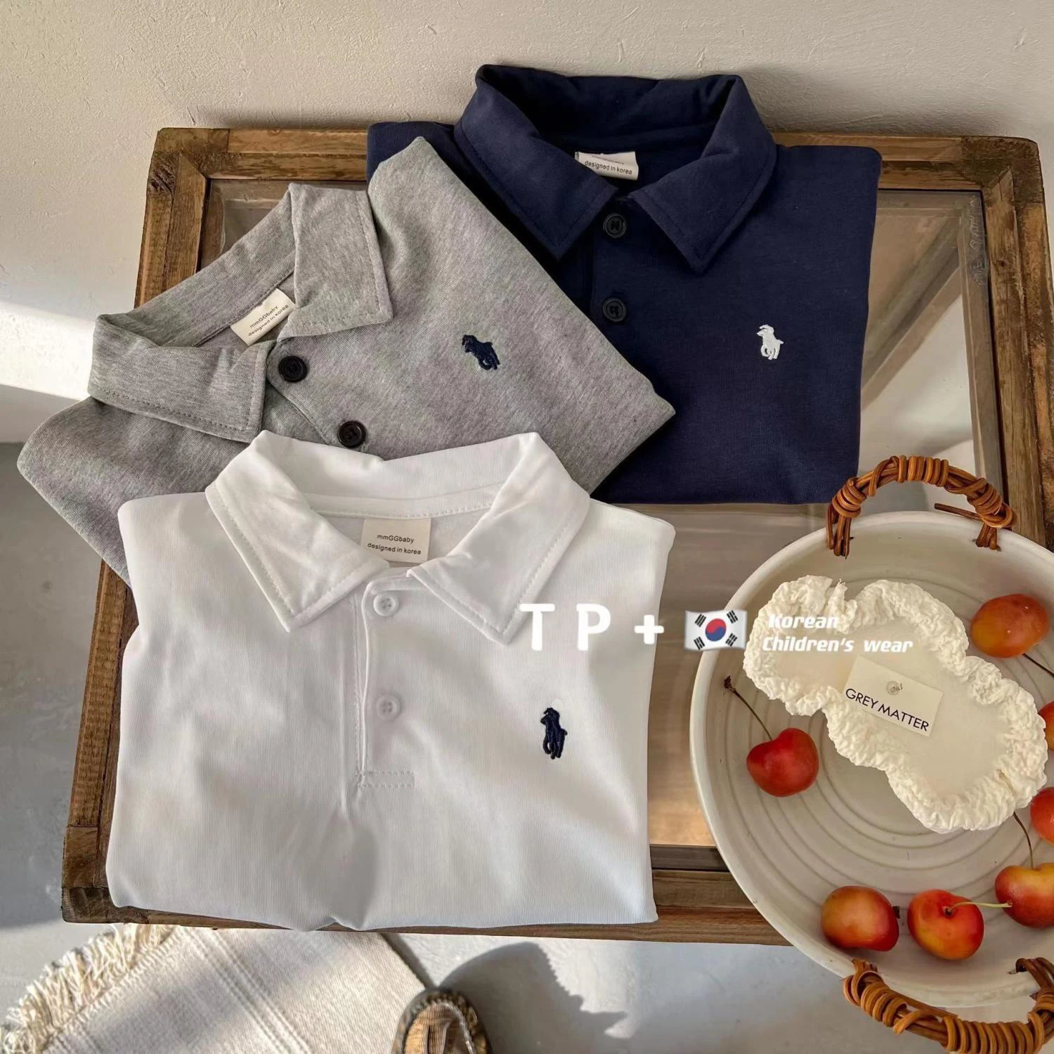 Polo de manga corta para niños, Camiseta 100% de algodón, ropa de verano para bebés, Top con cuello tipo Polo