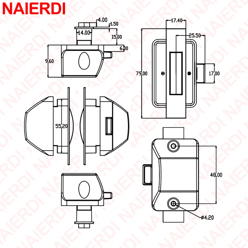 NAIERDI Druckknopf-Verriegelung, Druckverriegelungsgriff, schlüsselloses Schranktürschloss für Wohnmobil, Wohnmobil, Schrank, Schublade