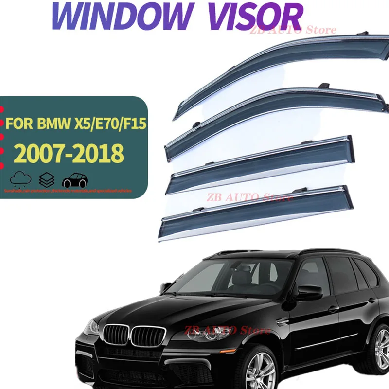 For BMW X5 E70 2007-2018   Window visors Rain water prevention; Covering the sunlight; Anti fog; Snow prevention