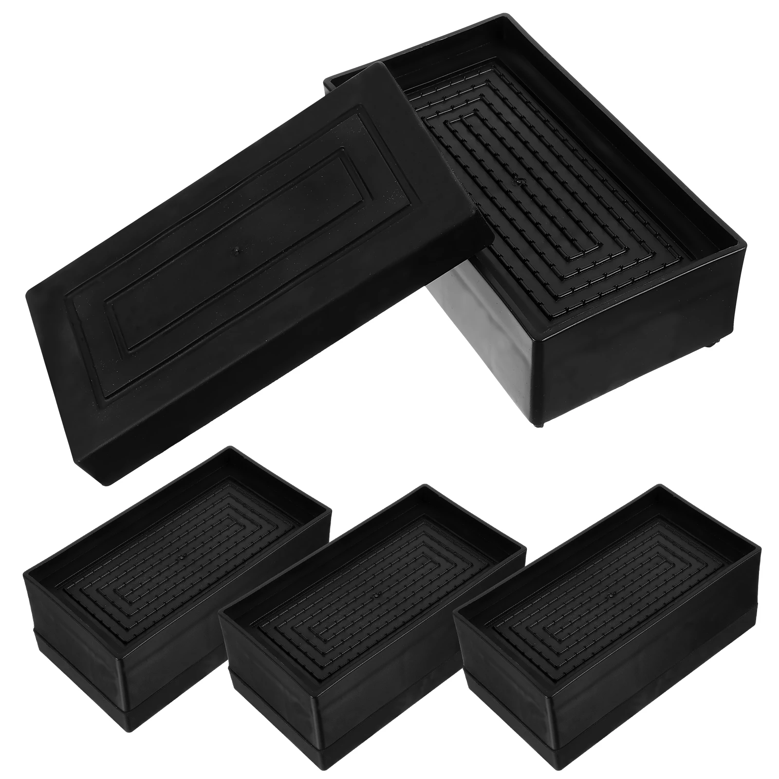 

4pcs Tpu Furniture Foot Pads Heavy Duty Bed Riser Chair Table Leg Cushions Nonslip Floor Carpet Riser Blocks Couch Sofa Desk
