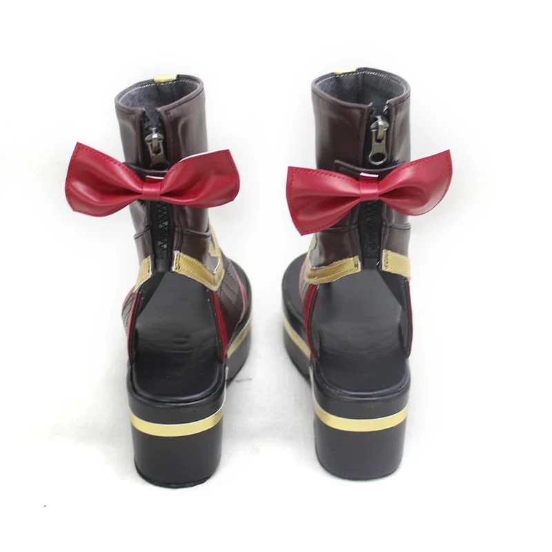 6'h\b/5;e,8\v,5/Game Genshin Impact Kuki Shinobu Brown Shoes Japanese Boot Women Cosplay Shd;5'b\7/m'