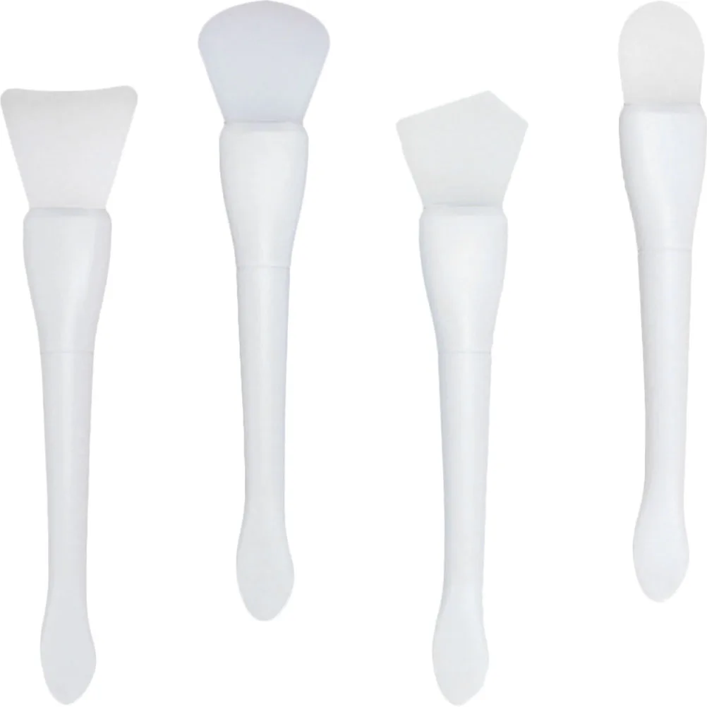 

4pcs Facial Mask Applicator Blending Brushes Double Ended Skin Care Tools Mud Mask Brush Silicone Beauty Makeup Tool