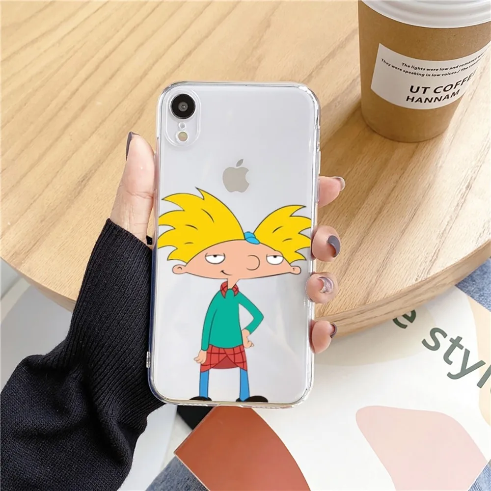 Cartoon H-Hey Arnold F-Fondos Phone Case For Iphone 15 11 13 14 Pro Max 7 8 Plus X Xr Xs Max 16pro 12mini Transparent Cover