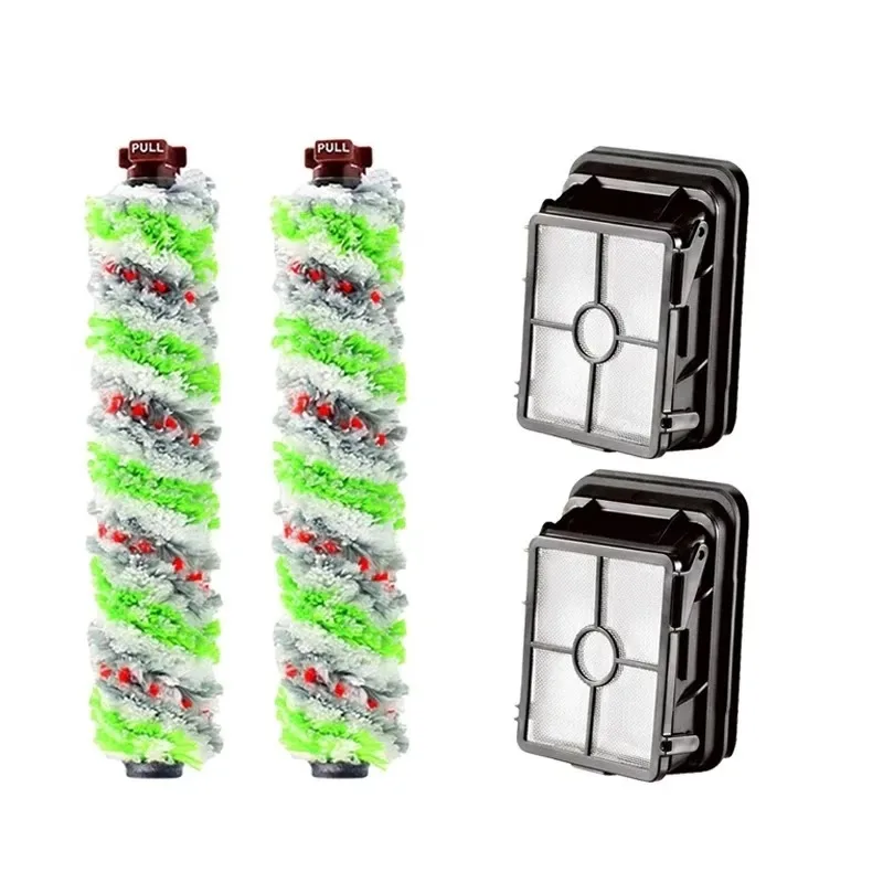 Piezas de repuesto compatibles Bissell Crosswave, rollo de cepillo de limpieza rodante y filtro para máquina de limpieza de suelos