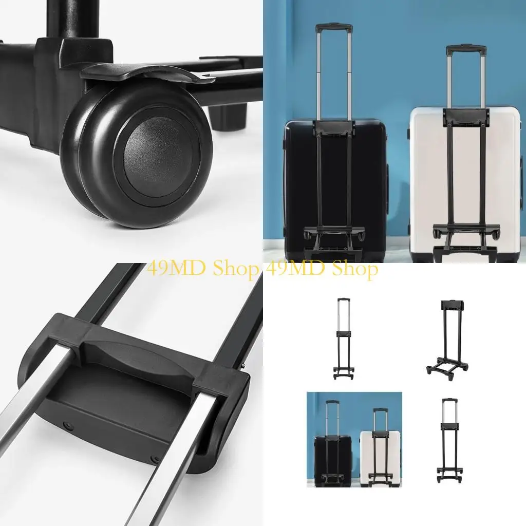 

49MD Folding Luggage Cart Portable Travel Speaker Trolley with 2 Wheel Pulling Rod