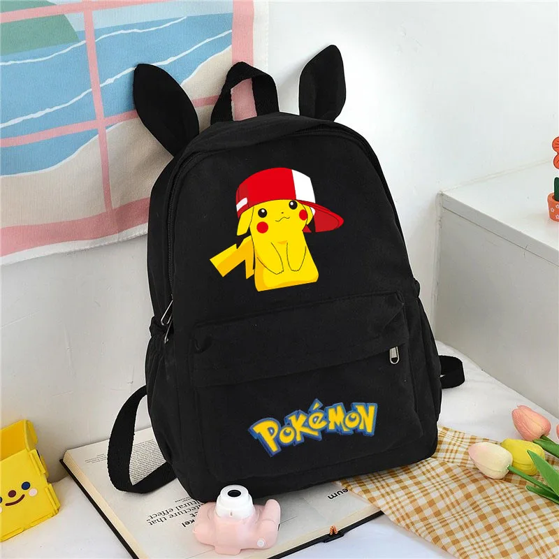 New Pokemon Backpack Anime Cute Pikachu Lightweight Spine Protection Children Student School Supplie Schoolbag Gifts