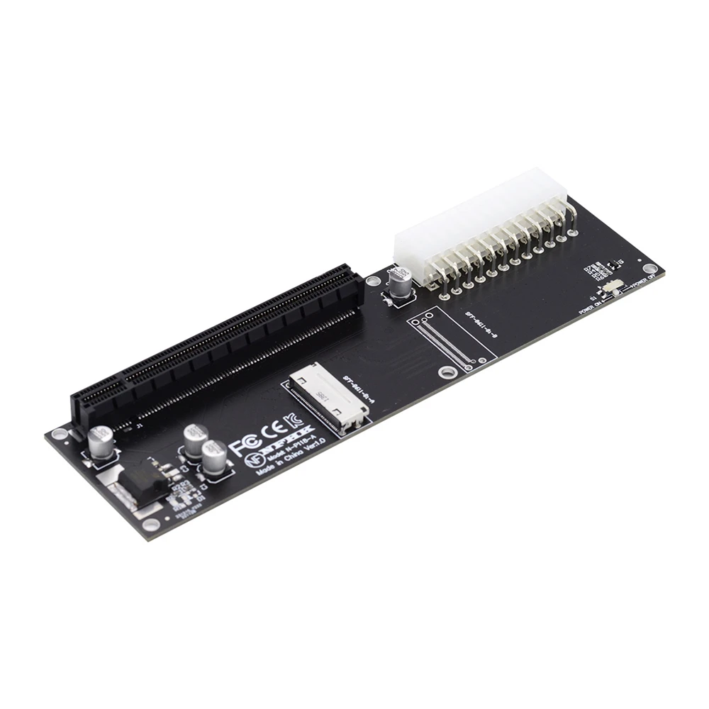 8x Oculink SFF-8612 8611 to PCIE PCI-Express 16x Adapter for Mainboard Graphics Card with ATX 24pin Power Port